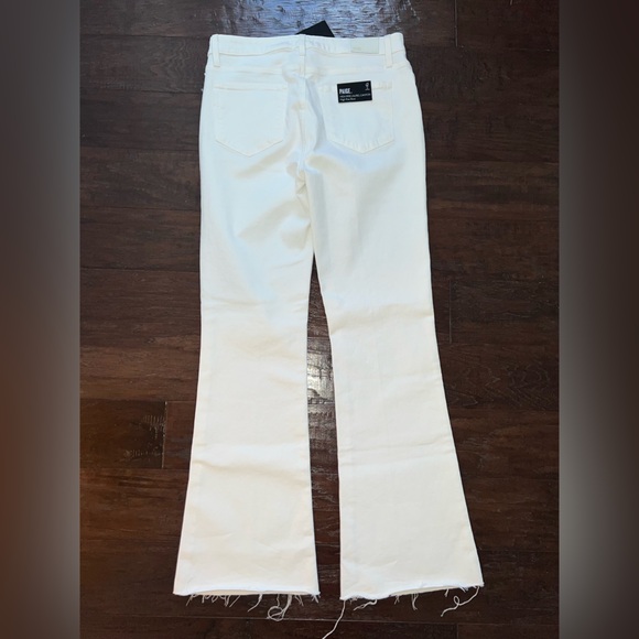 PAIGE White Flare Wide Leg Denim - Picture 13 of 13